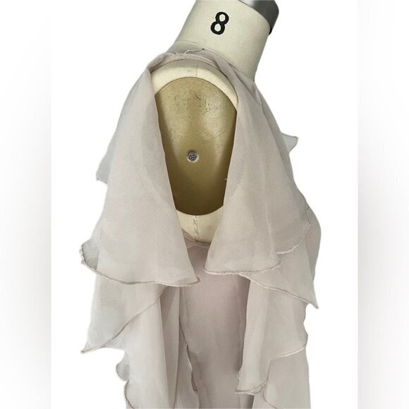 MaxMara Chiffon Pleated Dress Size M - Picture 4 of 10